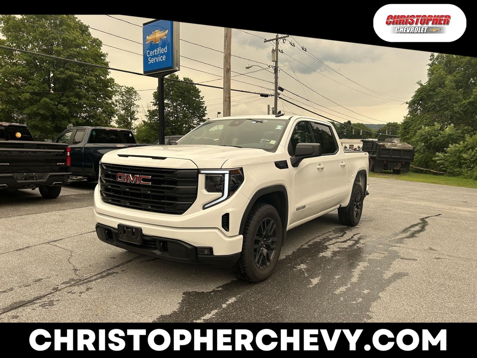 2026 GMC Sierra 1500 Elevation in Summit White — front three-quarter view
