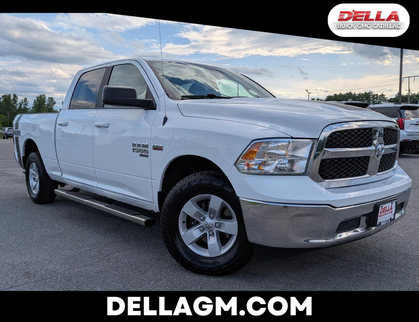 2020 RAM 1500 Classic SLT Crew Cab 4x4 6'4" Box in White — front three-quarter view