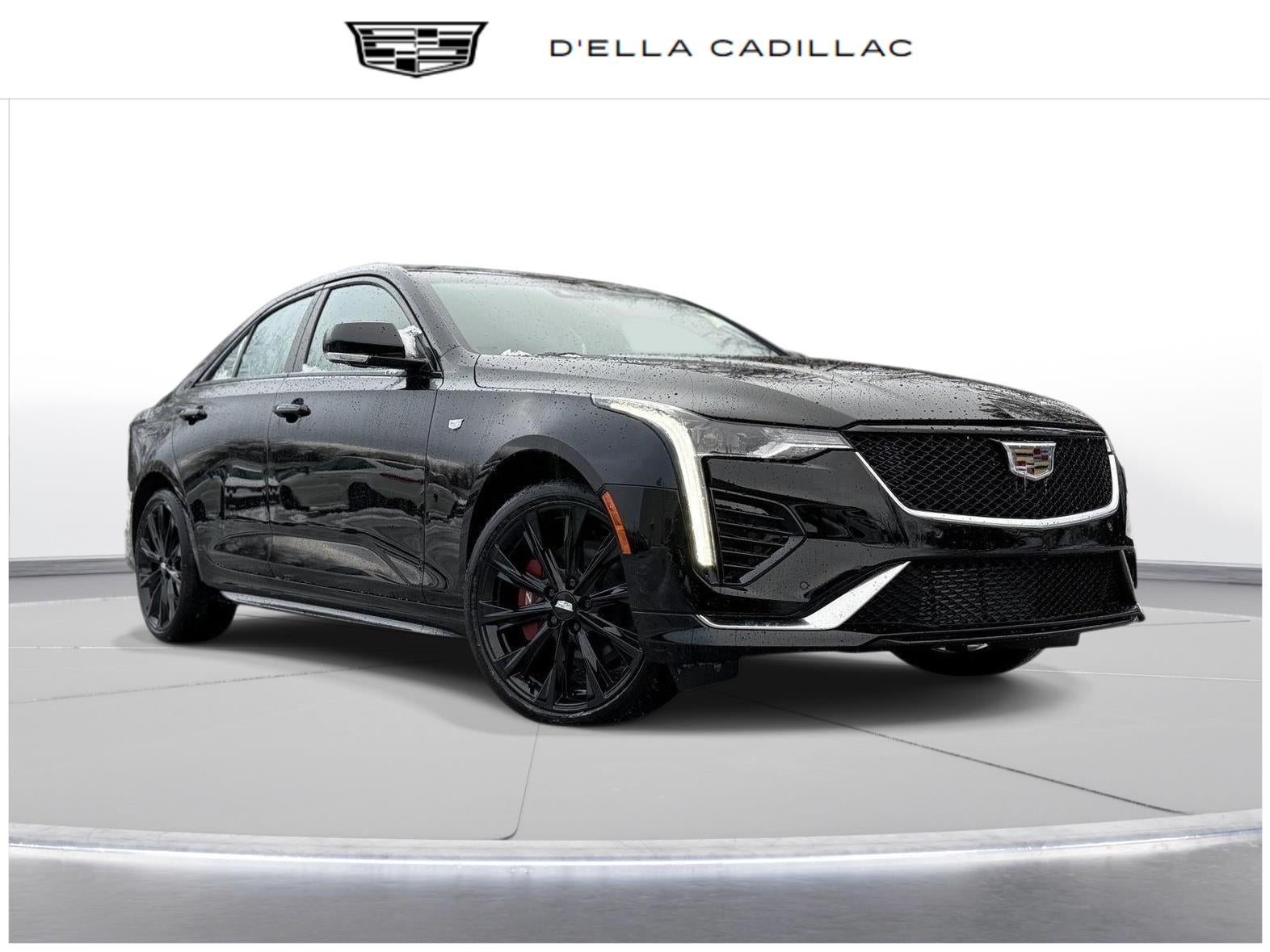 2026 Cadillac CT4 Sport in Black Raven — front three-quarter view