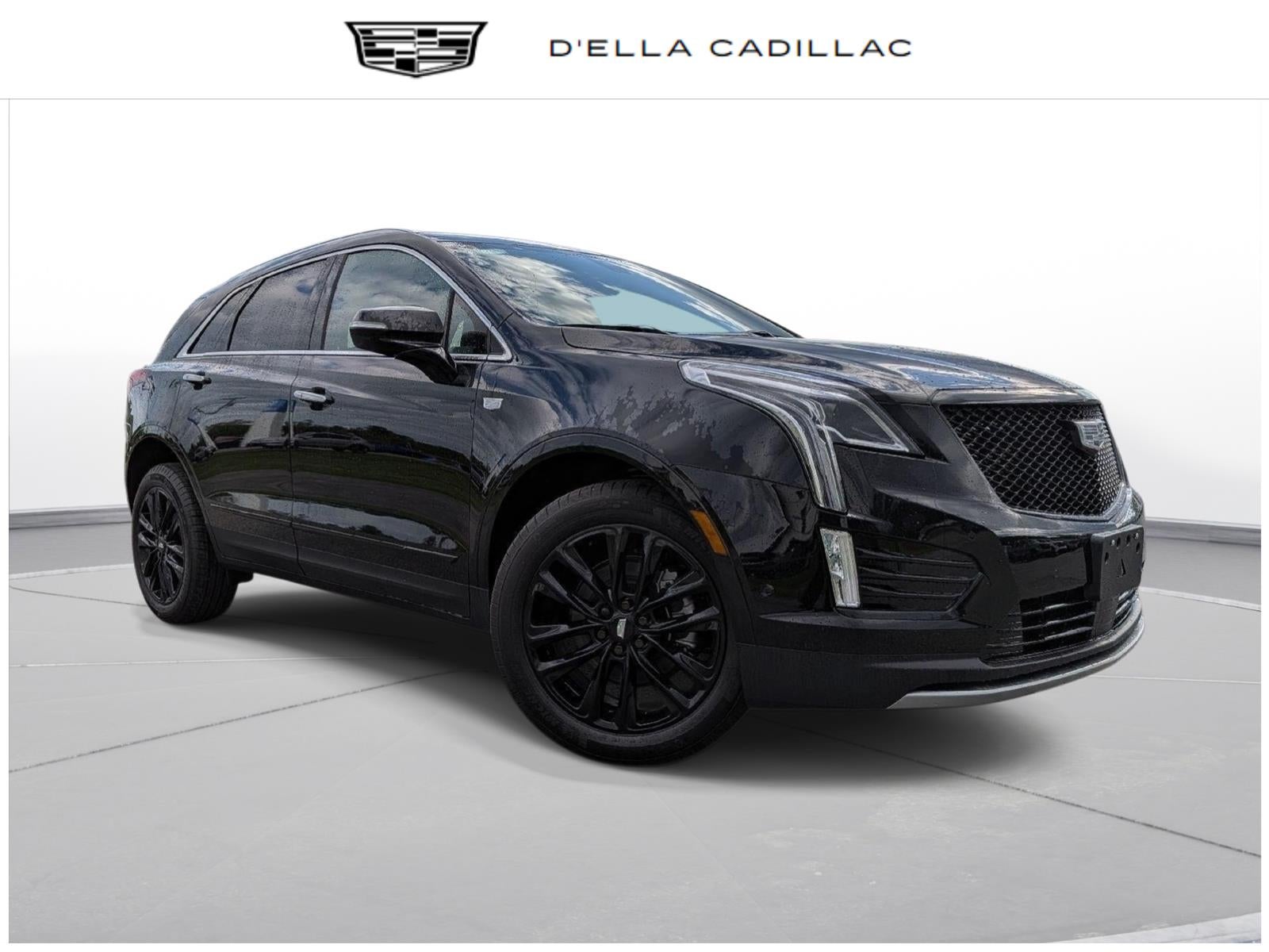 2026 Cadillac XT5 Premium Luxury in Stellar Black Metallic — front three-quarter view