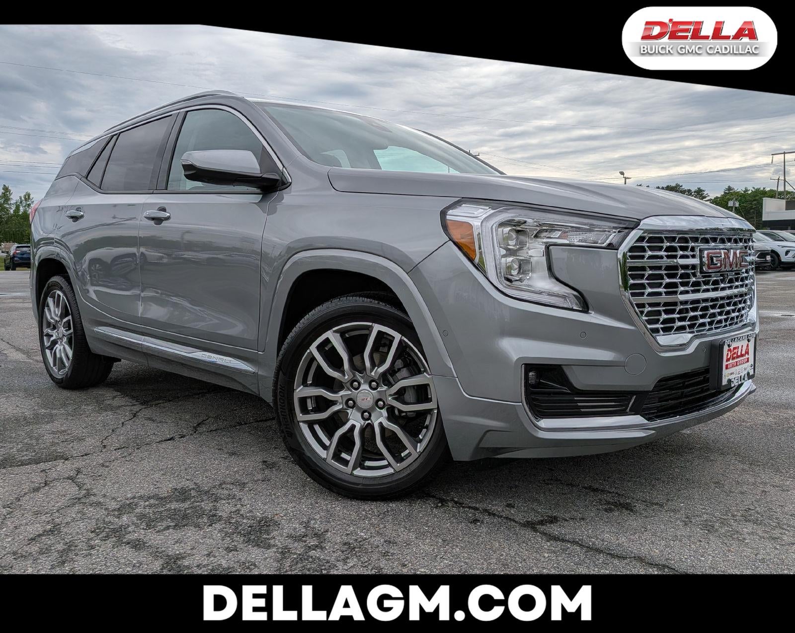 2024 GMC Terrain Denali in Sterling Metallic — front three-quarter view