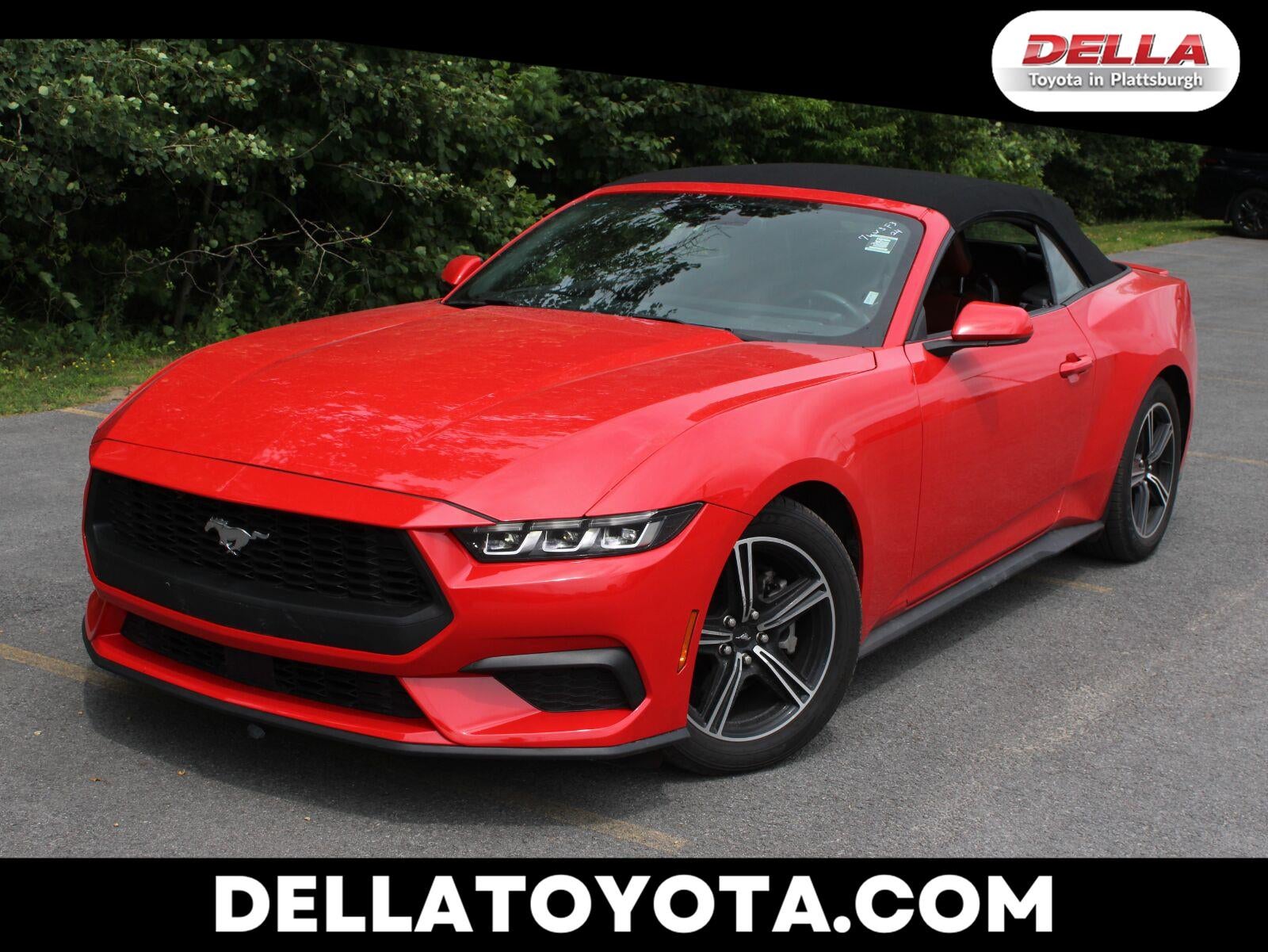 2024 Ford Mustang EcoBoost Premium in Race Red — front three-quarter view