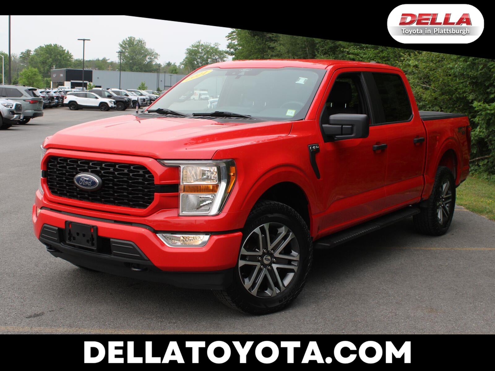 2021 Ford F-150 XL in Race Red — front three-quarter view