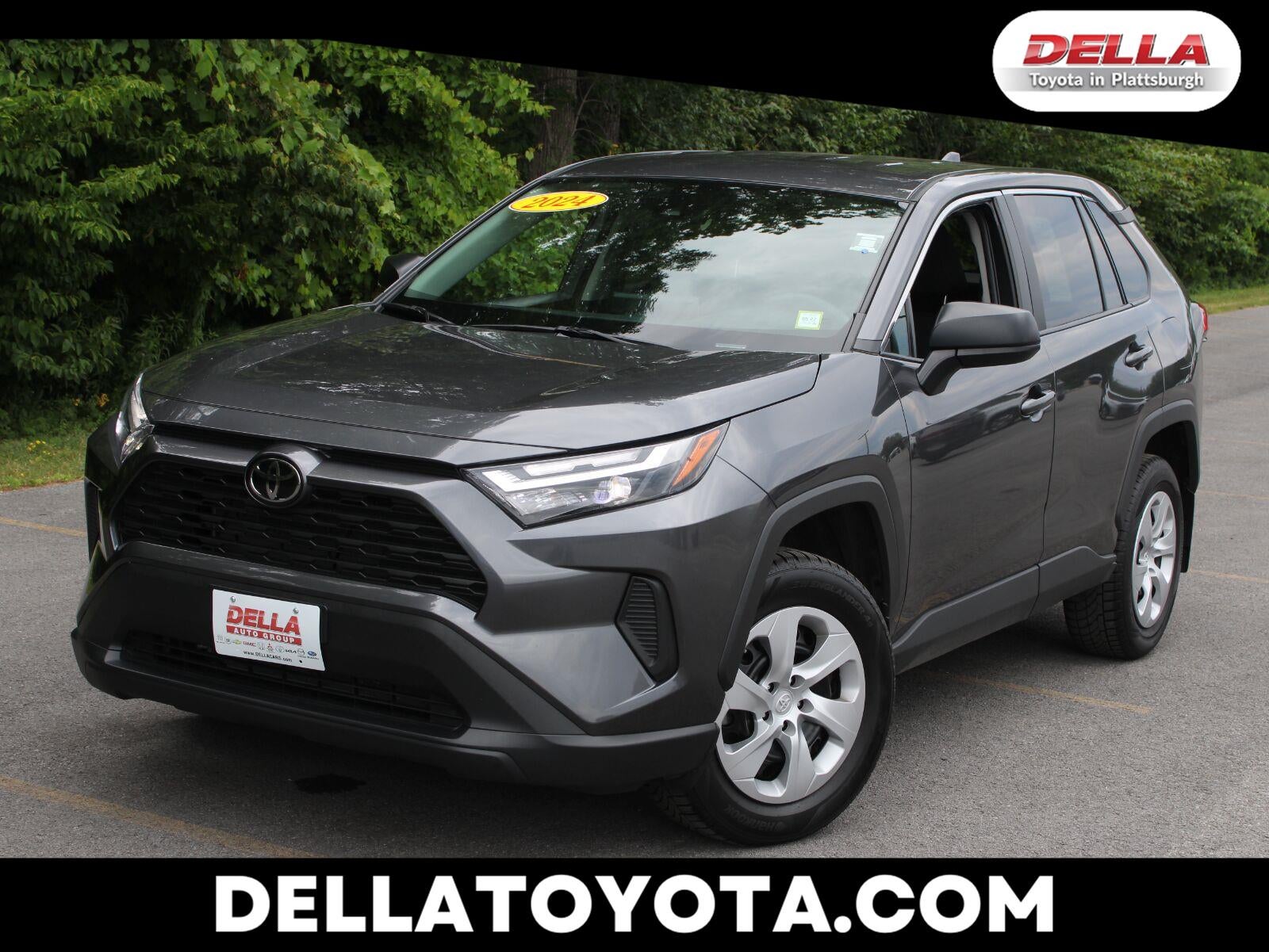 2024 Toyota RAV4 LE in Magnetic Gray Metallic — front three-quarter view