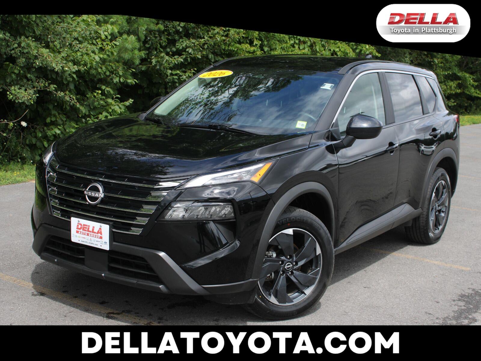 2026 Nissan Rogue SV in Super Black — front three-quarter view