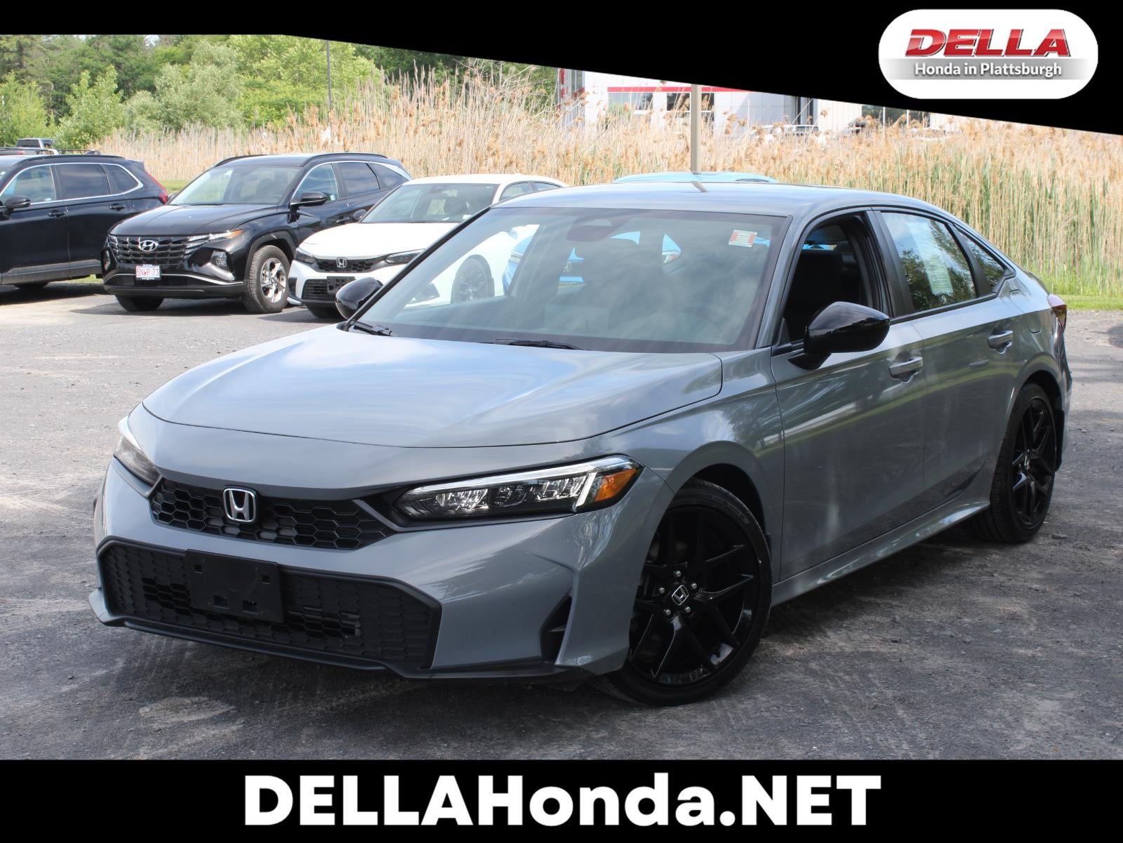 2026 Honda Civic Sedan Sport Front-wheel Drive Transmission-Auto in Urban Gray Pearl — front three-quarter view