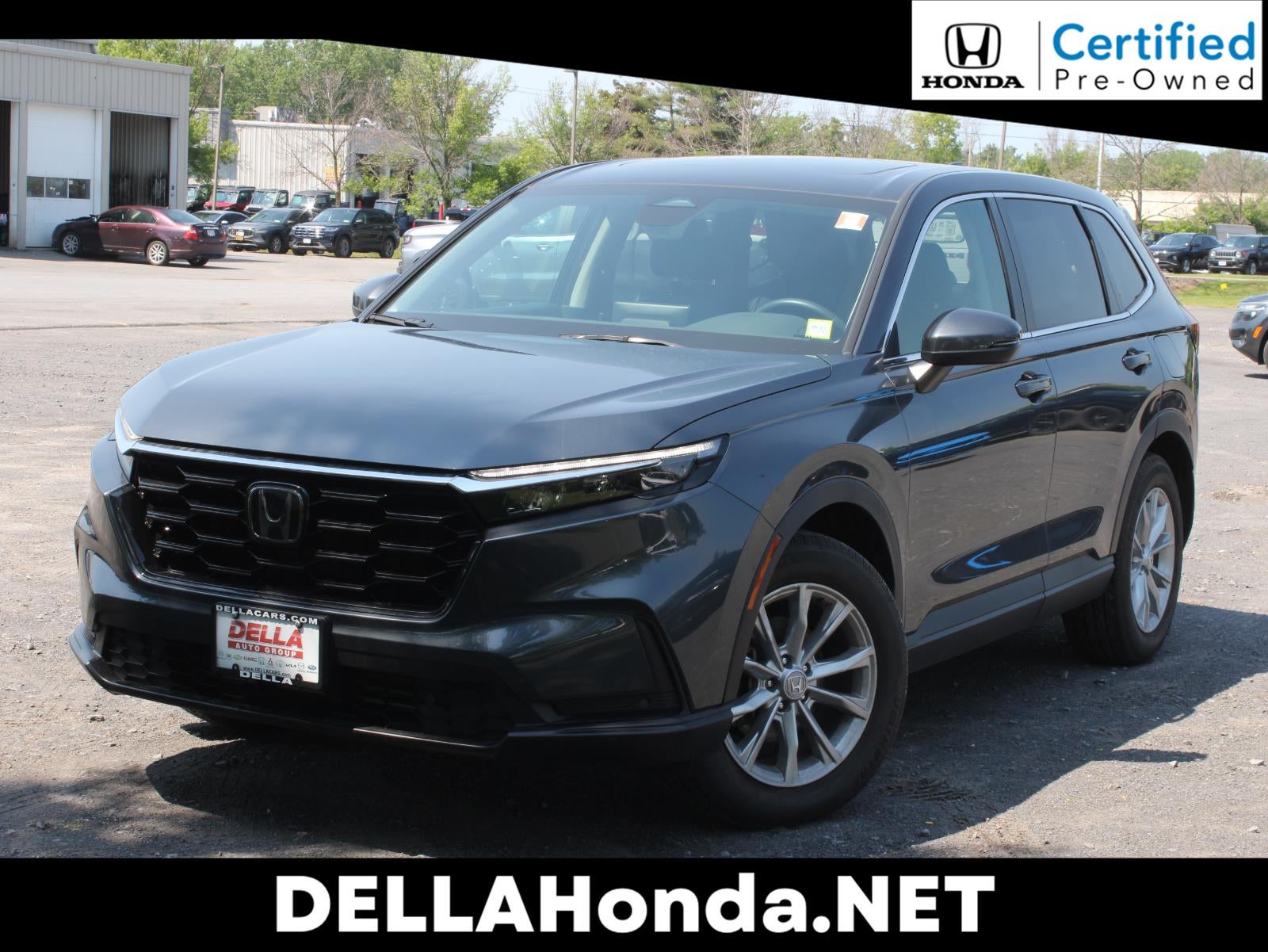2024 Honda CR-V EX-L in Meteorite Gray Metallic — front three-quarter view
