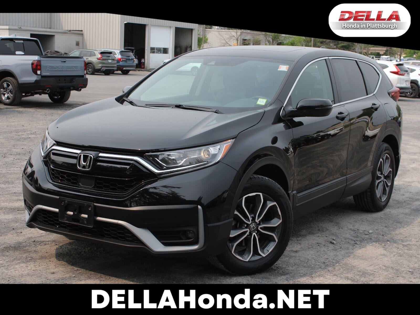 2021 Honda CR-V EX-L in Crystal Black Pearl — front three-quarter view