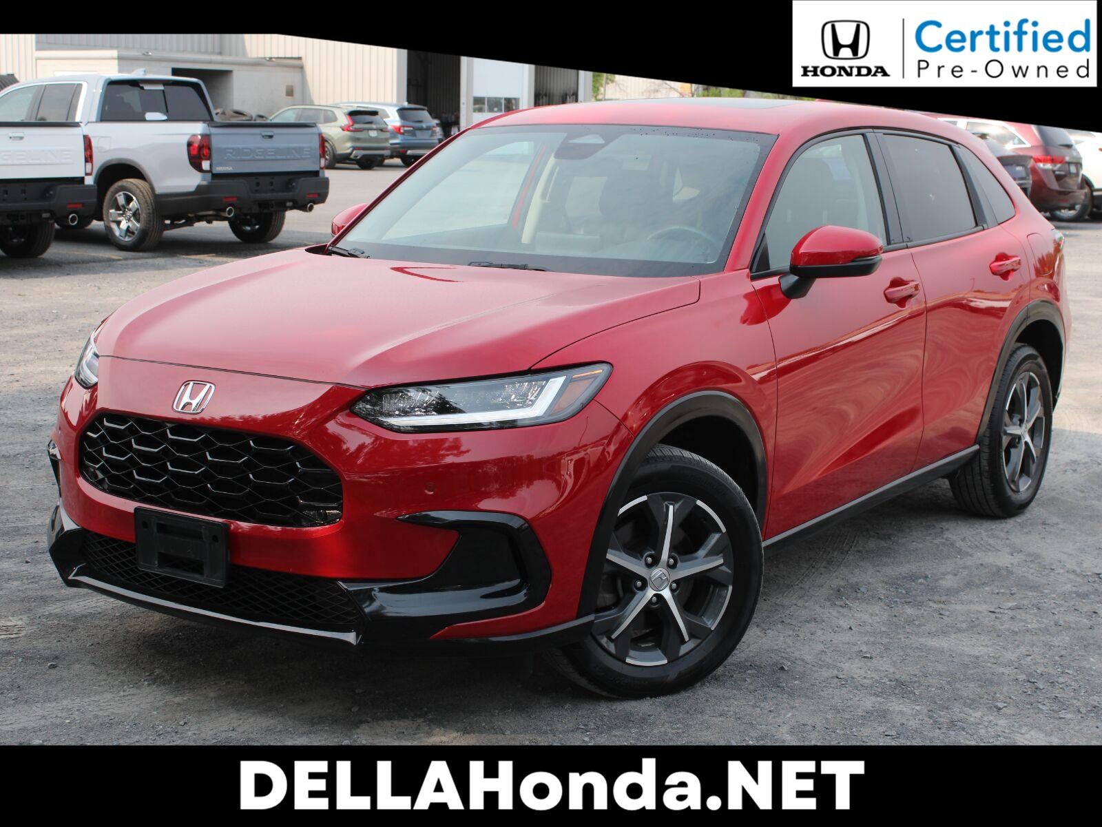 2024 Honda HR-V EX-L in Milano Red — front three-quarter view