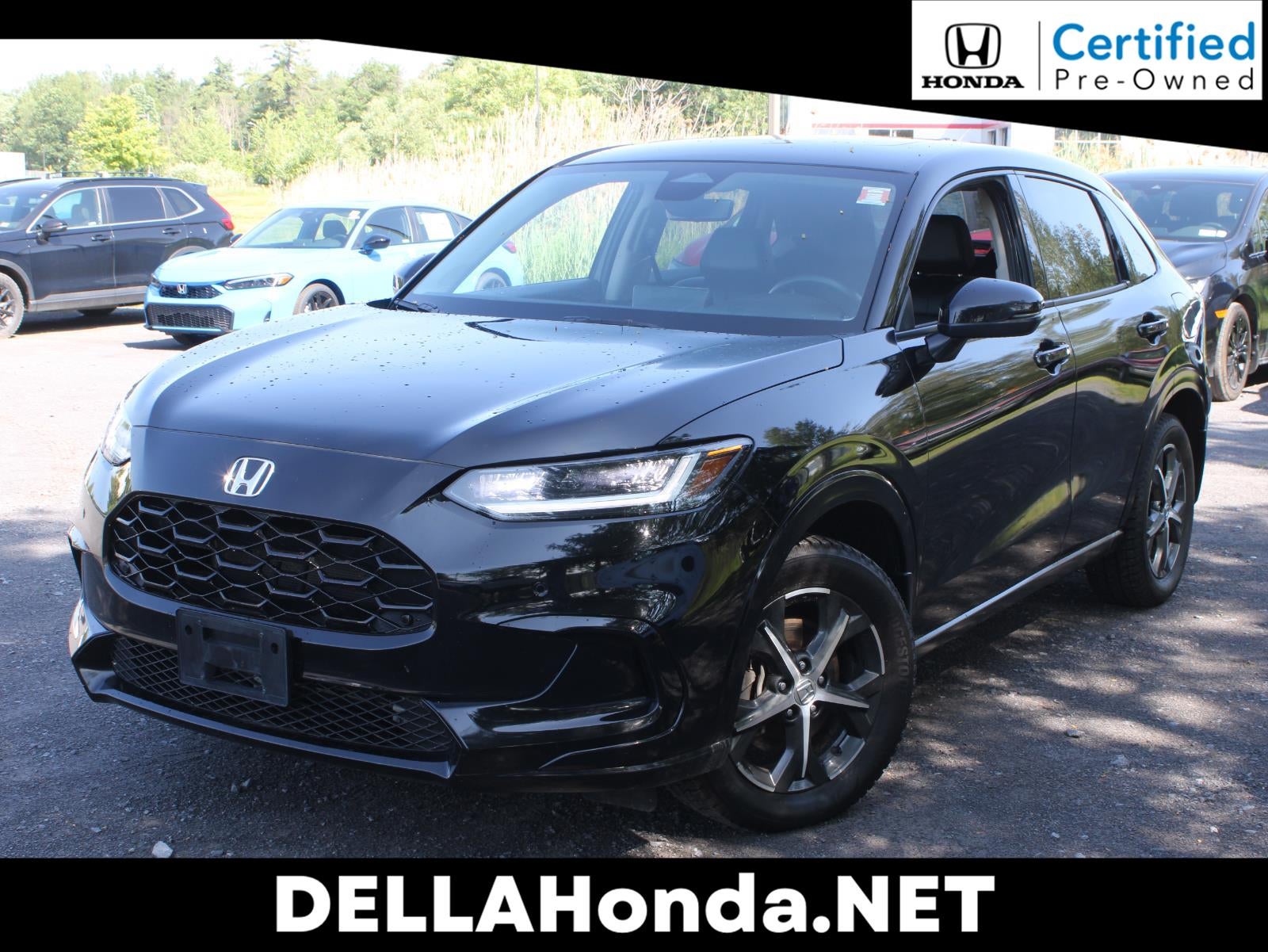 2024 Honda HR-V EX-L in Crystal Black Pearl — front three-quarter view