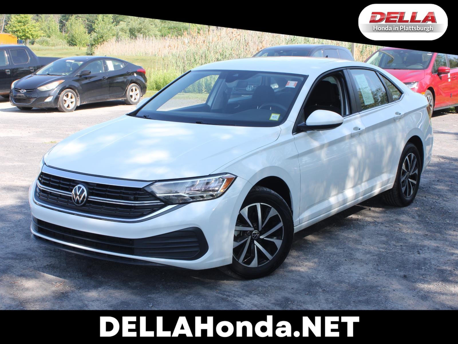 2024 Volkswagen Jetta S Front Wheel Drive Automatic in Pure White — front three-quarter view