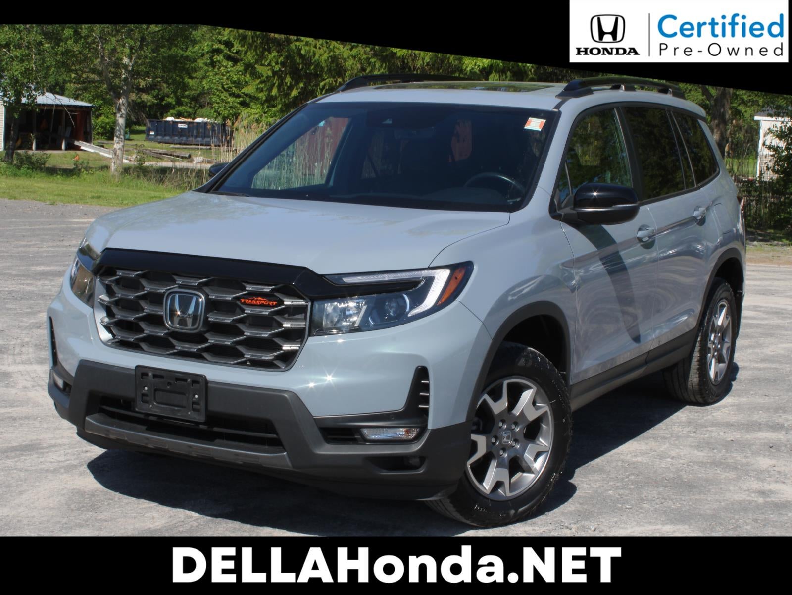 2023 Honda Passport TrailSport in Sonic Gray Pearl — front three-quarter view