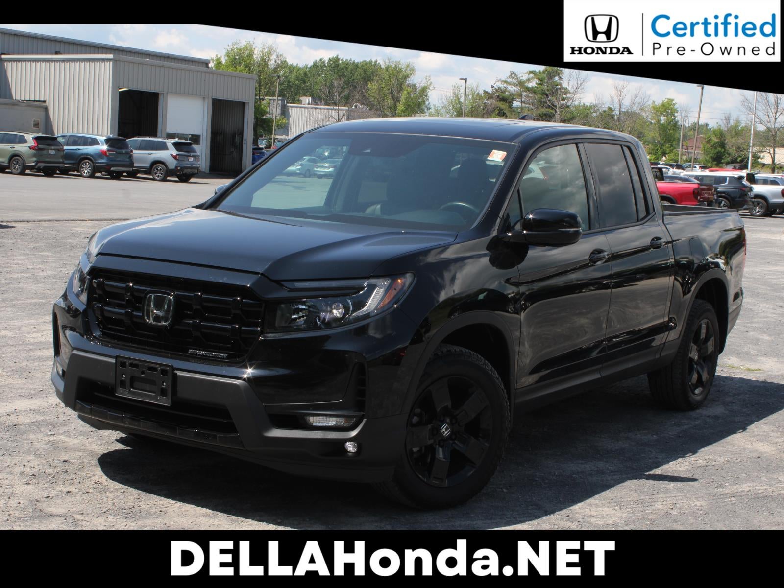 2024 Honda Ridgeline Black Edition in Crystal Black Pearl — front three-quarter view