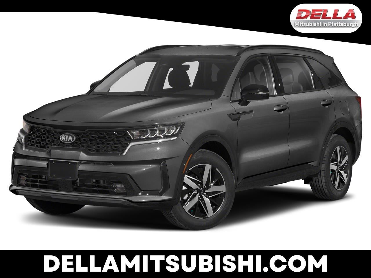 2021 Kia Sorento EX in Gravity Grey — front three-quarter view