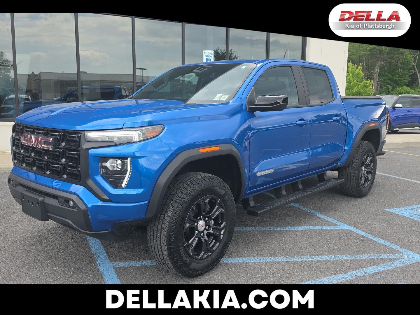 2024 GMC Canyon 4WD Elevation in Dynamic Blue Metallic — front three-quarter view