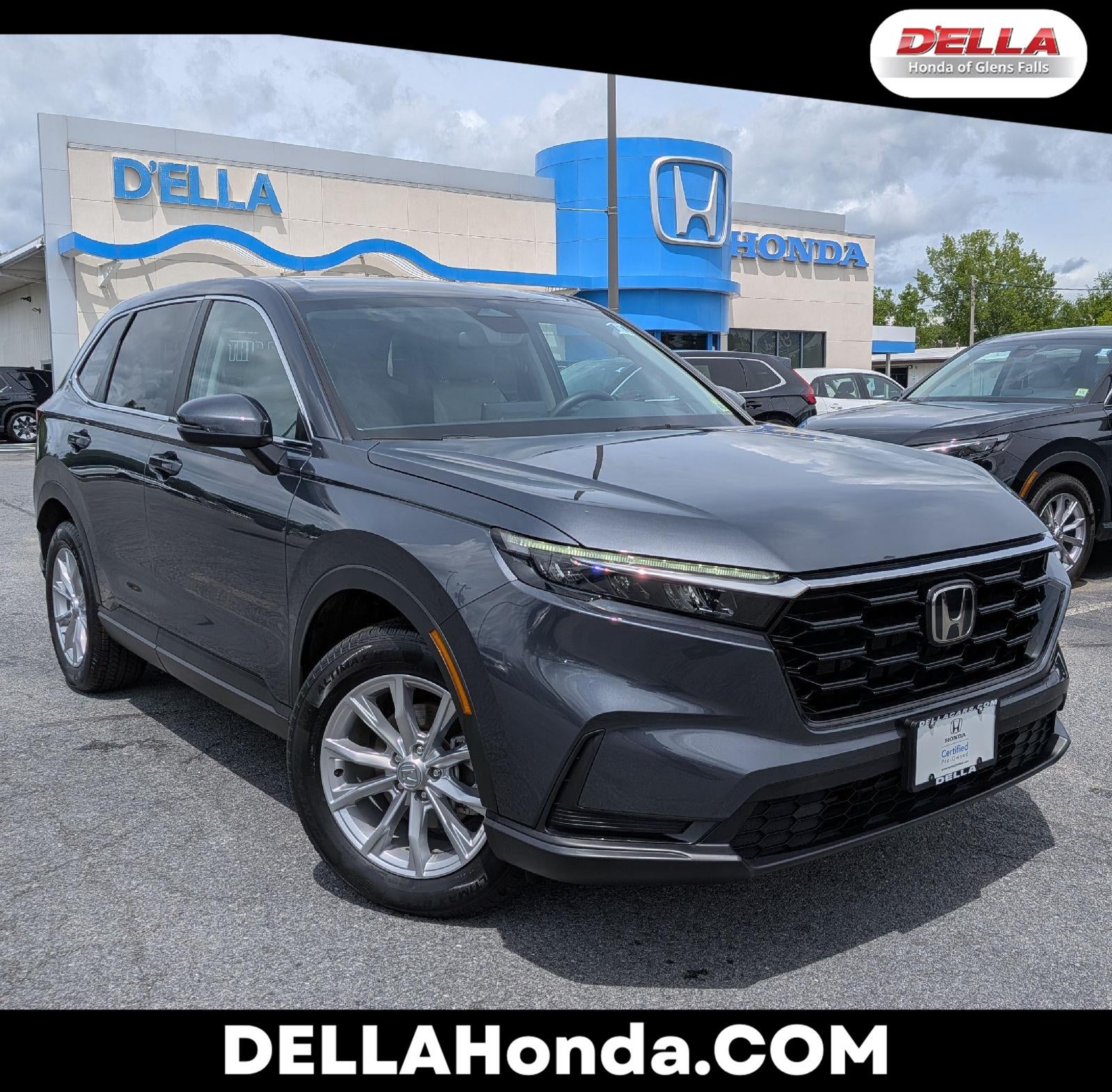 2024 Honda CR-V EX in Meteorite Gray Metallic — front three-quarter view