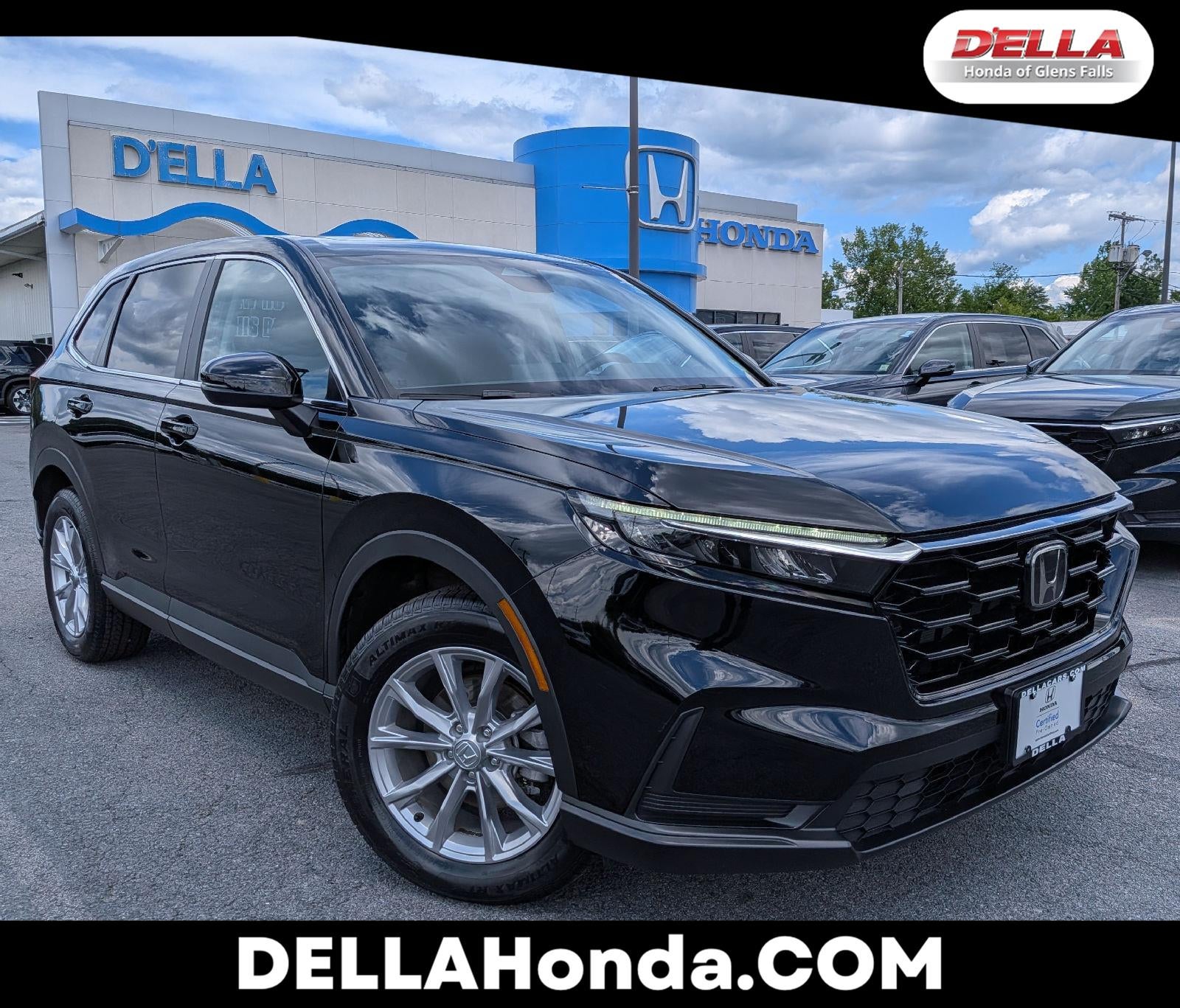 2024 Honda CR-V EX in Crystal Black Pearl — front three-quarter view