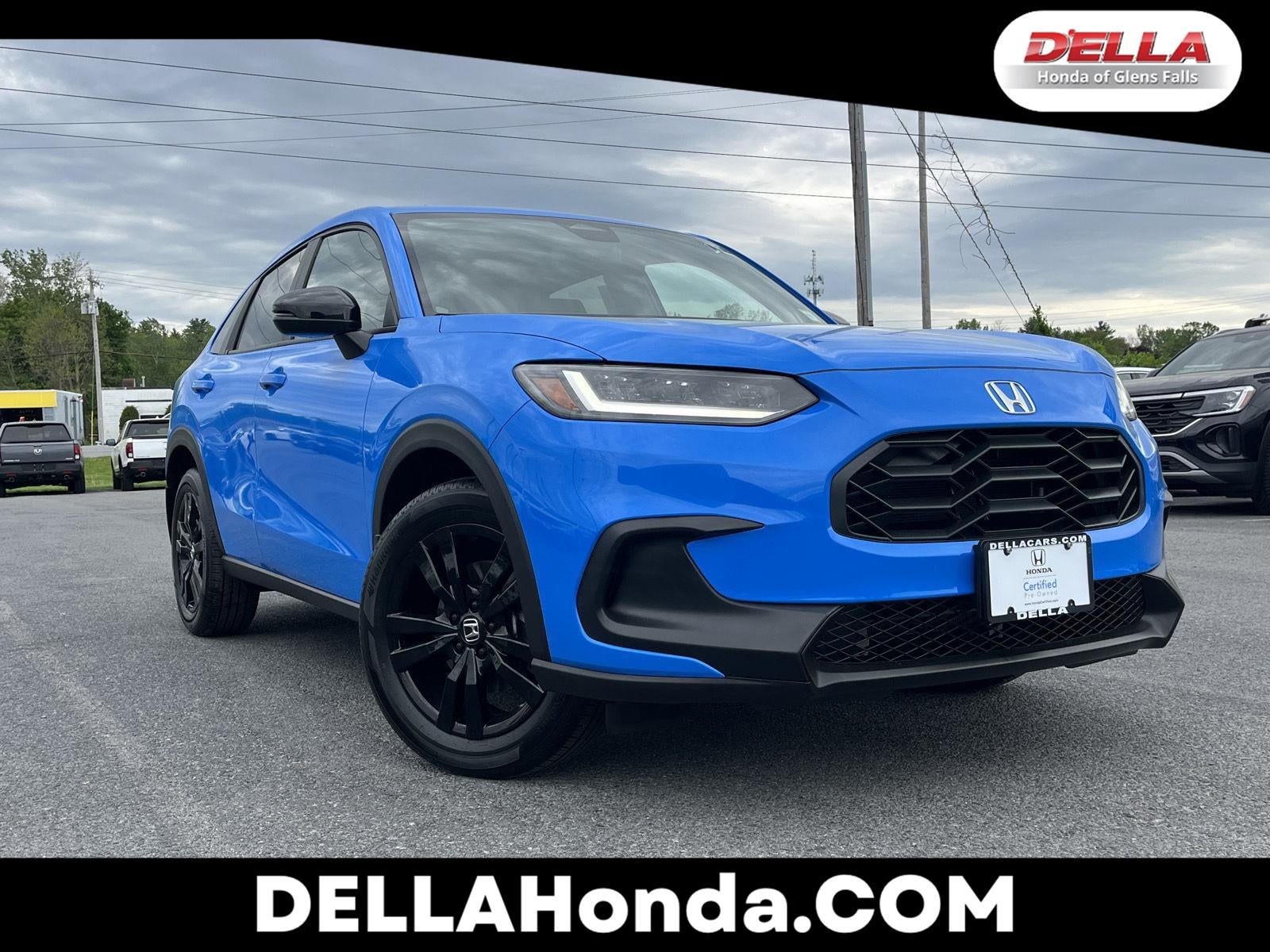 2026 Honda HR-V Sport in Boost Blue Pearl — front three-quarter view