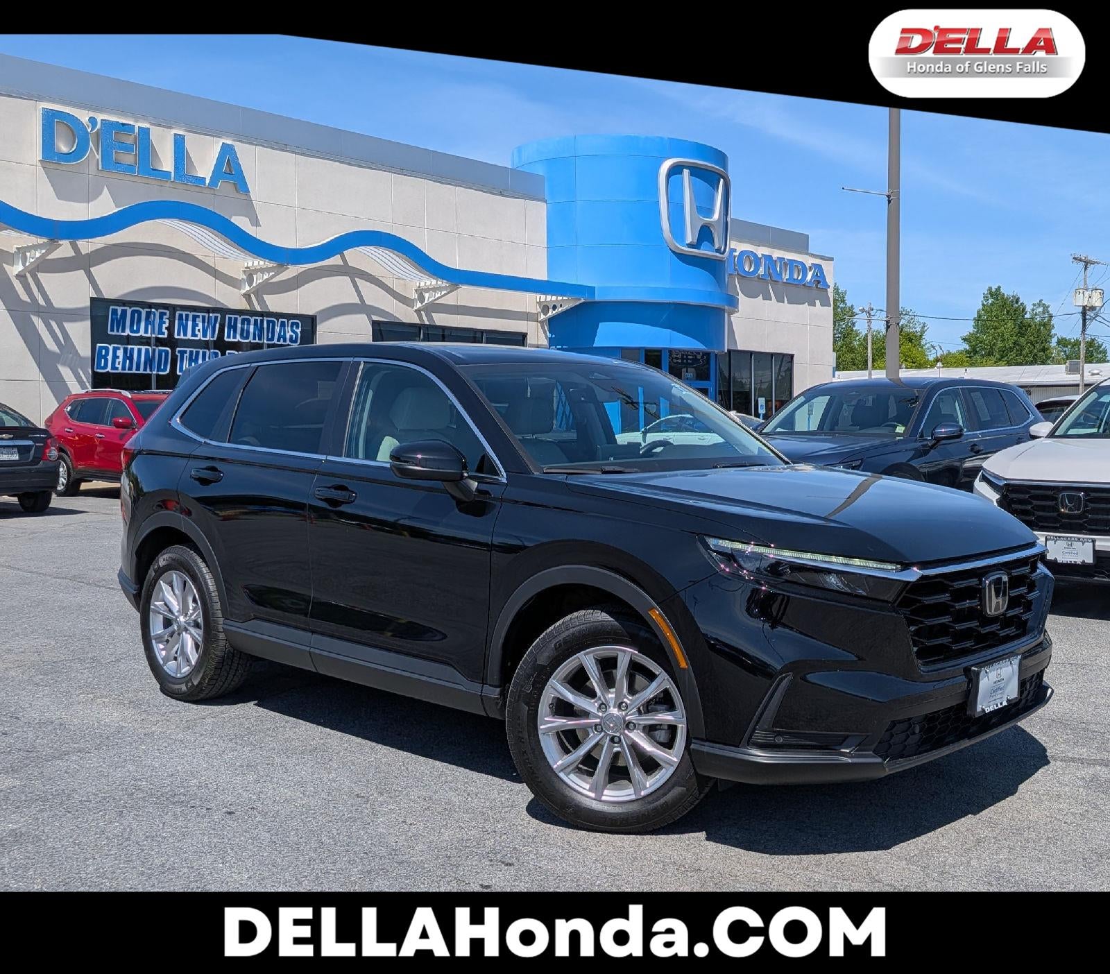 2024 Honda CR-V EX-L in Crystal Black Pearl — front three-quarter view