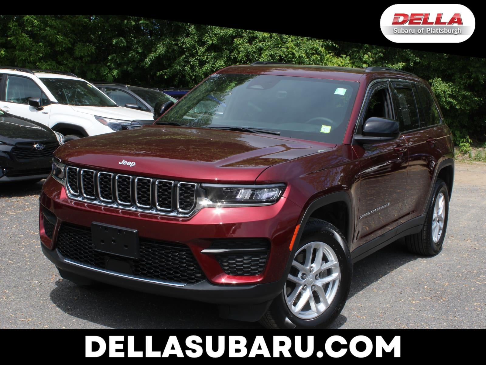 2025 Jeep Grand Cherokee Laredo X in Velvet Red Pearlcoat — front three-quarter view