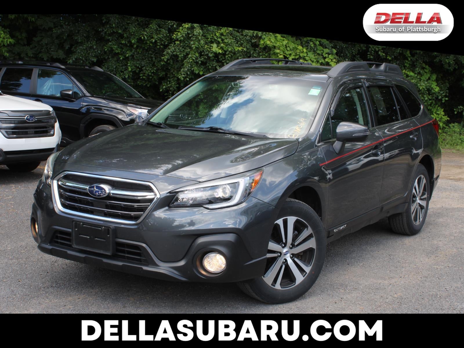 2019 Subaru Outback Limited in Magnetite Gray Metallic — front three-quarter view