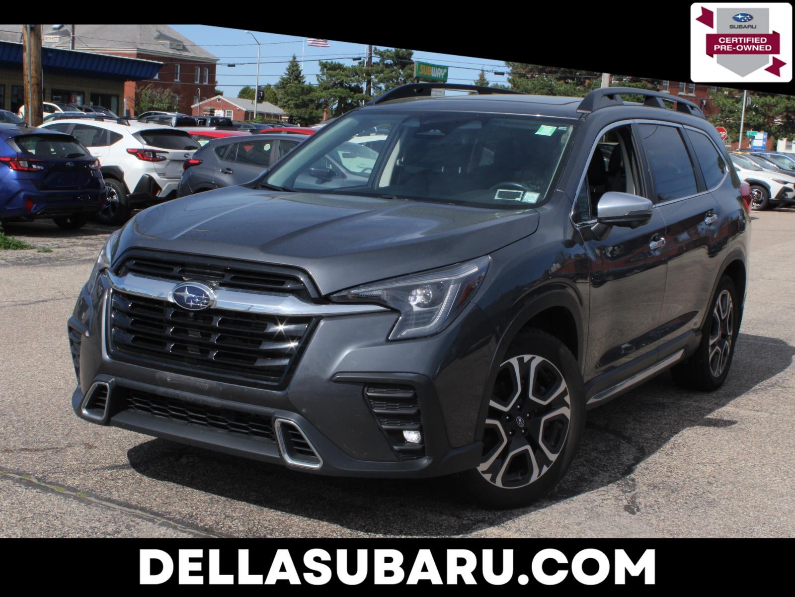 2023 Subaru Ascent Touring in Magnetite Gray Metallic — front three-quarter view