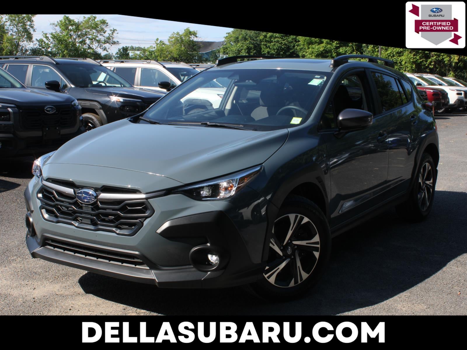 2025 Subaru Crosstrek Premium in Offshore Blue Metallic — front three-quarter view