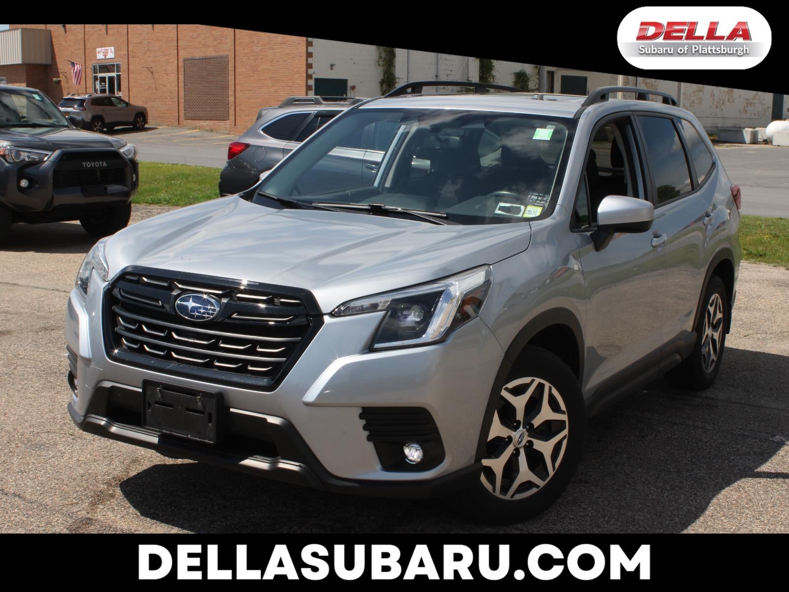 2024 Subaru Forester Premium in Ice Silver Metallic — front three-quarter view