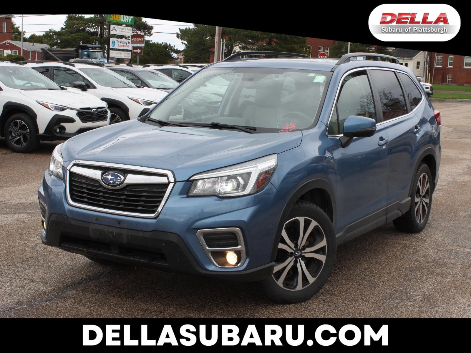 2020 Subaru Forester Limited in Horizon Blue Pearl — front three-quarter view
