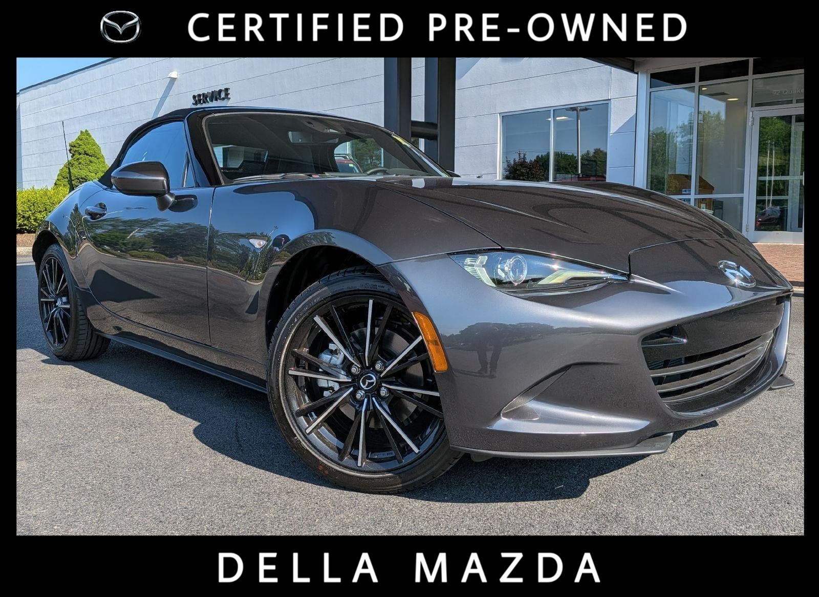 2025 Mazda Mazda MX-5 Miata Grand Touring in Machine Gray Metallic — front three-quarter view