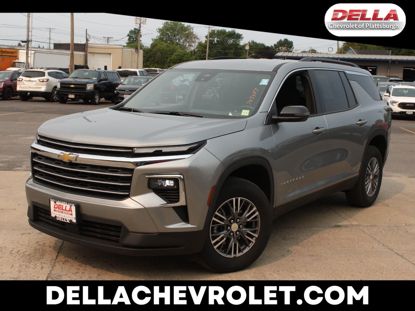 2026 Chevrolet Traverse LT in Sterling Gray Metallic — front three-quarter view