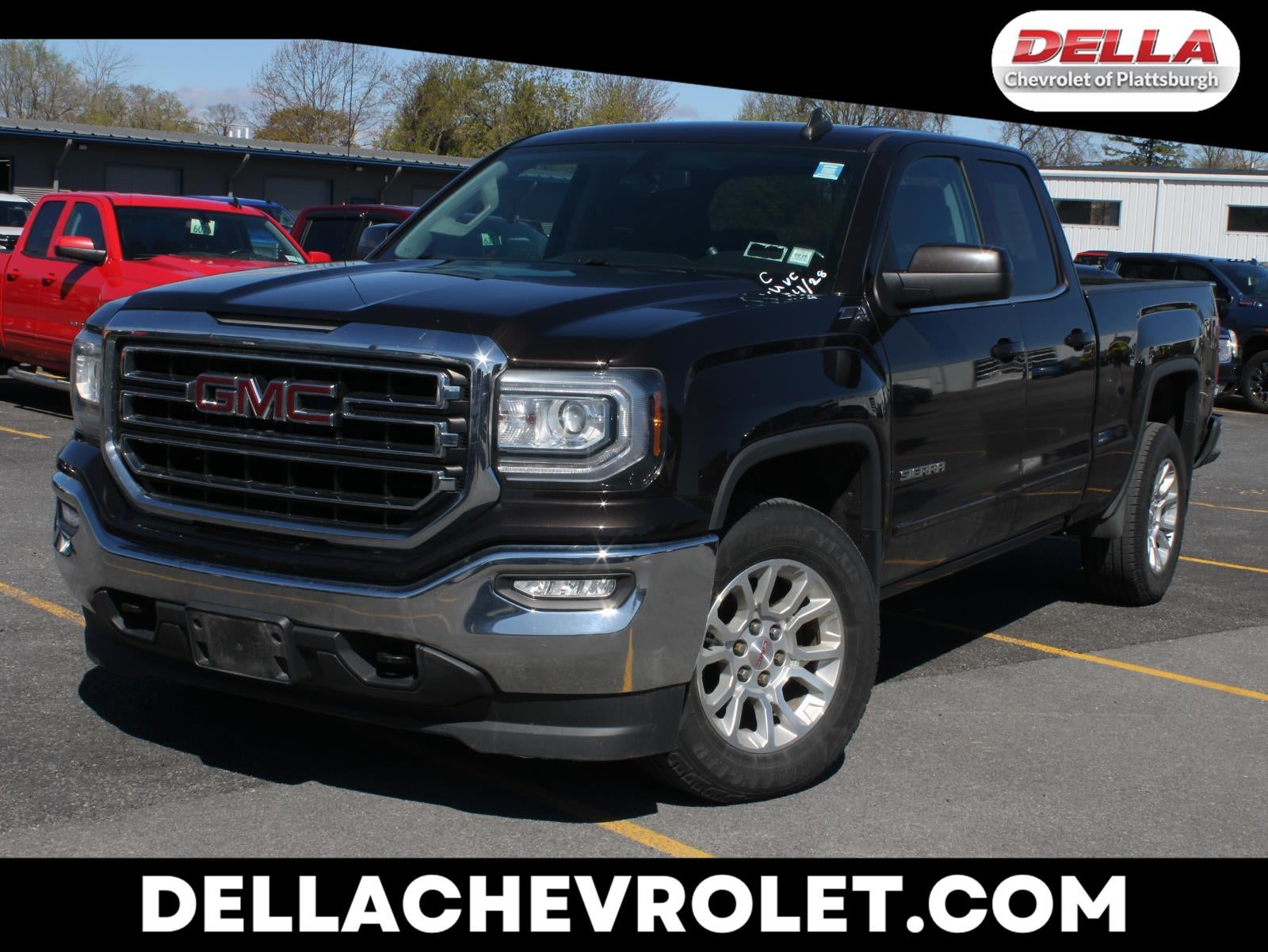 2019 GMC Sierra 1500 Limited SLE in Deep Mahogany Metallic — front three-quarter view