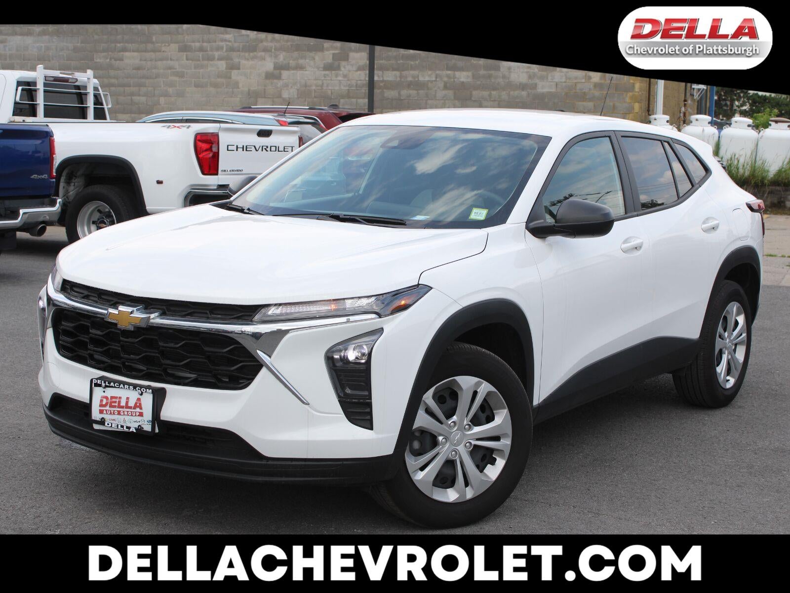 2025 Chevrolet Trax LS in Summit White — front three-quarter view